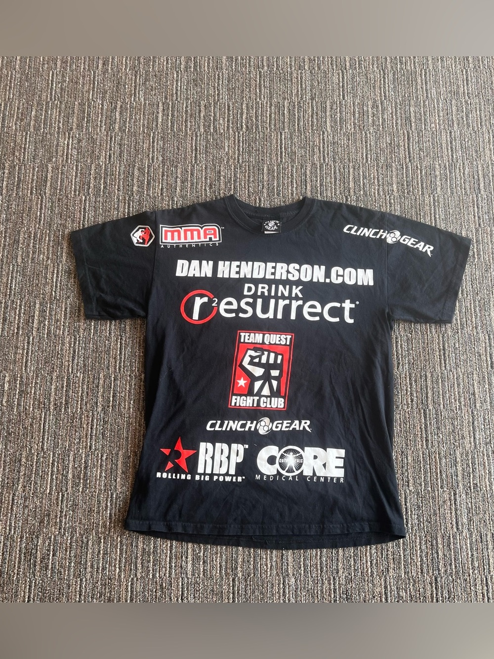 2000s Vintage Clinch Gear UFC 75 Walkout Shirt AOP Dan Henderson MMA fight tee